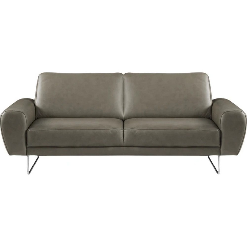 Canapé 2 places en 100% TOUT cuir italien de prestige, SPENCER, gris Canapé 2 places en 100% TOUT cuir italien de prestige, SPENCER, gris