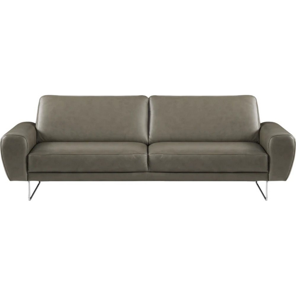 Canapé 3 places en 100% TOUT cuir italien de prestige, SPENCER, gris Canapé 3 places en 100% TOUT cuir italien de prestige, SPENCER, gris