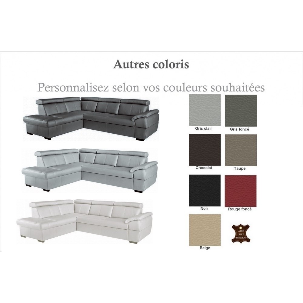 2eme paiement de la commande: Canapé d'angle convertible en cuir italien de luxe 5/6 places tony, avec coffre, couleur personnal 2eme paiement de la commande: Canapé d'angle convertible en cuir italien de luxe 5/6 places tony, avec coffre, couleur personnal