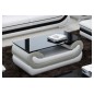 Superbe table basse CANDIDE, gris clair et blanc, Noir / Blanc, 120x70x42 cm Superbe table basse CANDIDE, gris clair et blanc, Noir / Blanc, 120x70x42 cm