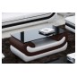 Superbe table basse CANDIDE, chocolat et blanc, 120x70x42 cm Superbe table basse CANDIDE, chocolat et blanc, 120x70x42 cm