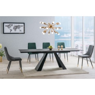 Table à manger avec rallonge, luxe Salvina