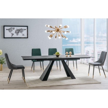 Table à manger avec rallonge, luxe Salvina