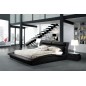 Lit en cuir italien de luxe SERENIS, noir, 140x190 Lit en cuir italien de luxe SERENIS, noir, 140x190