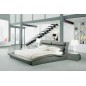Lit en cuir italien de luxe SERENIS, gris foncé, 160x200 Lit en cuir italien de luxe SERENIS, gris foncé, 160x200