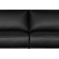 Canapé taille 3 places avec 2 relax en 100% tout cuir épais de luxe italien avec 2 relax électriques, PERINI, noir Canapé taille 3 places avec 2 relax en 100% tout cuir épais de luxe italien avec 2 relax électriques, PERINI, noir