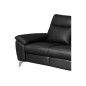 Canapé taille 3 places avec 2 relax en 100% tout cuir épais de luxe italien avec 2 relax électriques, PERINI, noir Canapé taille 3 places avec 2 relax en 100% tout cuir épais de luxe italien avec 2 relax électriques, PERINI, noir