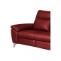 Canapé taille 3 places avec 2 relax en 100% tout cuir épais de luxe italien avec 2 relax électriques, PERINI, rouge foncé Canapé taille 3 places avec 2 relax en 100% tout cuir épais de luxe italien avec 2 relax électriques, PERINI, rouge foncé