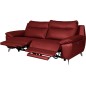 Canapé taille 2 places avec 2 relax en 100% tout cuir épais de luxe italien avec 2 relax électriques, PERINI, rouge foncé Canapé taille 2 places avec 2 relax en 100% tout cuir épais de luxe italien avec 2 relax électriques, PERINI, rouge foncé