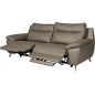 Canapé taille 2 places avec 2 relax en 100% tout cuir épais de luxe italien avec 2 relax électriques, PERINI, taupe Canapé taille 2 places avec 2 relax en 100% tout cuir épais de luxe italien avec 2 relax électriques, PERINI, taupe