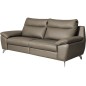 Canapé taille 2 places avec 2 relax en 100% tout cuir épais de luxe italien avec 2 relax électriques, PERINI, taupe Canapé taille 2 places avec 2 relax en 100% tout cuir épais de luxe italien avec 2 relax électriques, PERINI, taupe