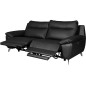 Canapé taille 2 places avec 2 relax en 100% tout cuir épais de luxe italien avec 2 relax électriques, PERINI, noir Canapé taille 2 places avec 2 relax en 100% tout cuir épais de luxe italien avec 2 relax électriques, PERINI, noir