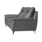 Canapé taille 2 places avec 2 relax en 100% tout cuir épais de luxe italien avec 2 relax électriques, PERINI, gris Canapé taille 2 places avec 2 relax en 100% tout cuir épais de luxe italien avec 2 relax électriques, PERINI, gris