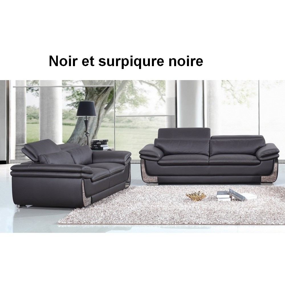 Paiement partiel en 2x par Paypal: Ensemble canapé 3 places et 2 places en cuir italien buffle italina, couleur du canapé Noir. Paiement partiel en 2x par Paypal: Ensemble canapé 3 places et 2 places en cuir italien buffle italina, couleur du canapé Noir.