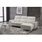 Canapé d'angle relax en cuir de buffle italien de luxe 5 places BRIO, blanc, angle droit Canapé d'angle relax en cuir de buffle italien de luxe 5 places BRIO, blanc, angle droit