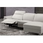 Canapé d'angle relax en cuir de buffle italien de luxe 5 places BRIO, blanc, angle droit Canapé d'angle relax en cuir de buffle italien de luxe 5 places BRIO, blanc, angle droit