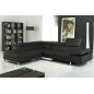 Canapé d'angle en cuir Luxe italien 5/6 places Grand GEORGE, noir, angle gauche Canapé d'angle en cuir Luxe italien 5/6 places Grand GEORGE, noir, angle gauche