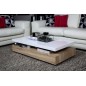Table basse design, dessus en bois laqué blanc MARTENS Table basse design, dessus en bois laqué blanc MARTENS