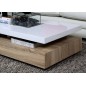 Table basse design, dessus en bois laqué blanc MARTENS Table basse design, dessus en bois laqué blanc MARTENS