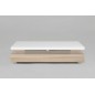 Table basse design, dessus en bois laqué blanc MARTENS Table basse design, dessus en bois laqué blanc MARTENS