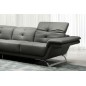 Canapé d'angle COPENHAGUE en 100% TOUT cuir Prestige luxe haut de gamme italien GRIS FONCE (version meilleure qualité), angle ga Canapé d'angle COPENHAGUE en 100% TOUT cuir Prestige luxe haut de gamme italien GRIS FONCE (version meilleure qualité), angle ga