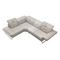 Canapé d'angle COPENHAGUE en 100% TOUT cuir Prestige luxe haut de gamme italien GRIS FONCE (version meilleure qualité), angle ga Canapé d'angle COPENHAGUE en 100% TOUT cuir Prestige luxe haut de gamme italien GRIS FONCE (version meilleure qualité), angle ga