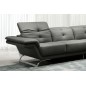 Canapé d'angle COPENHAGUE en 100% TOUT cuir Prestige luxe haut de gamme italien GRIS FONCE (version meilleure qualité), angle dr Canapé d'angle COPENHAGUE en 100% TOUT cuir Prestige luxe haut de gamme italien GRIS FONCE (version meilleure qualité), angle dr