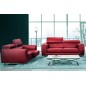 Ensemble Canapé 3 places et 2 places en cuir italien buffle MILANO, noir avec leseret blanc Ensemble Canapé 3 places et 2 places en cuir italien buffle MILANO, noir avec leseret blanc