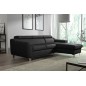 2eme paiement de la commande Canapé d'angle convertible en cuir italien de luxe 5 places astoria, noir, angle droit, 6x sans fra