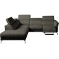 - Canapé d'angle relax en 100% tout cuir épais de luxe italien avec relax électrique, 5/6 places DALI, anthracite, angle gauche - Canapé d'angle relax en 100% tout cuir épais de luxe italien avec relax électrique, 5/6 places DALI, anthracite, angle gauche