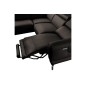 Canapé d'angle relax en 100% tout cuir épais de luxe italien avec relax électrique, 5/6 places DALI, chocolat, angle gauche Canapé d'angle relax en 100% tout cuir épais de luxe italien avec relax électrique, 5/6 places DALI, chocolat, angle gauche