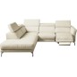 - Canapé d'angle relax en 100% tout cuir épais de luxe italien avec relax électrique, 5/6 places DALI, blanc cassé, angle gauche - Canapé d'angle relax en 100% tout cuir épais de luxe italien avec relax électrique, 5/6 places DALI, blanc cassé, angle gauche