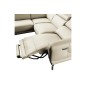 - Canapé d'angle relax en 100% tout cuir épais de luxe italien avec relax électrique, 5/6 places DALI, blanc cassé, angle gauche - Canapé d'angle relax en 100% tout cuir épais de luxe italien avec relax électrique, 5/6 places DALI, blanc cassé, angle gauche
