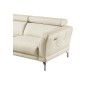 - Canapé d'angle relax en 100% tout cuir épais de luxe italien avec relax électrique, 5/6 places DALI, blanc cassé, angle gauche - Canapé d'angle relax en 100% tout cuir épais de luxe italien avec relax électrique, 5/6 places DALI, blanc cassé, angle gauche