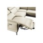 Canapé d'angle relax en 100% tout cuir épais de luxe italien avec relax électrique, 5/6 places DALI, blanc cassé, angle droit Canapé d'angle relax en 100% tout cuir épais de luxe italien avec relax électrique, 5/6 places DALI, blanc cassé, angle droit