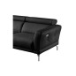 - Canapé d'angle relax en 100% tout cuir épais de luxe italien avec relax électrique, 5/6 places DALI, noir, angle gauche - Canapé d'angle relax en 100% tout cuir épais de luxe italien avec relax électrique, 5/6 places DALI, noir, angle gauche