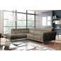 Canapé d'angle relax en 100% tout cuir épais de luxe italien avec relax électrique, 5/6 places DALI, taupe, angle gauche Canapé d'angle relax en 100% tout cuir épais de luxe italien avec relax électrique, 5/6 places DALI, taupe, angle gauche