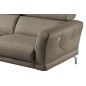 Canapé d'angle relax en 100% tout cuir épais de luxe italien avec relax électrique, 5/6 places DALI, taupe, angle gauche Canapé d'angle relax en 100% tout cuir épais de luxe italien avec relax électrique, 5/6 places DALI, taupe, angle gauche