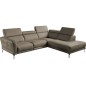 Canapé d'angle relax en 100% tout cuir épais de luxe italien avec relax électrique, 5/6 places DALI, taupe, angle droit Canapé d'angle relax en 100% tout cuir épais de luxe italien avec relax électrique, 5/6 places DALI, taupe, angle droit