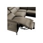 Canapé d'angle relax en 100% tout cuir épais de luxe italien avec relax électrique, 5/6 places DALI, taupe, angle droit Canapé d'angle relax en 100% tout cuir épais de luxe italien avec relax électrique, 5/6 places DALI, taupe, angle droit