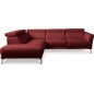 Canapé d'angle relax en 100% tout cuir épais de luxe italien avec relax électrique, 5/6 places DALI, rouge foncé, angle gauche Canapé d'angle relax en 100% tout cuir épais de luxe italien avec relax électrique, 5/6 places DALI, rouge foncé, angle gauche