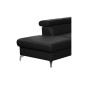 - Canapé d'angle convertible en cuir italien de luxe 5/6 places FINLANDE avec coffre, noir, angle gauche - Canapé d'angle convertible en cuir italien de luxe 5/6 places FINLANDE avec coffre, noir, angle gauche