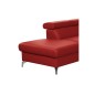 Canapé d'angle convertible en cuir italien de luxe 5/6 places FINLANDE avec coffre, rouge foncé, angle gauche Canapé d'angle convertible en cuir italien de luxe 5/6 places FINLANDE avec coffre, rouge foncé, angle gauche