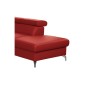 Canapé d'angle convertible en cuir italien de luxe 5/6 places FINLANDE avec coffre, rouge foncé, angle droit Canapé d'angle convertible en cuir italien de luxe 5/6 places FINLANDE avec coffre, rouge foncé, angle droit