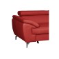 Canapé d'angle convertible en cuir italien de luxe 5/6 places FINLANDE avec coffre, rouge foncé, angle droit Canapé d'angle convertible en cuir italien de luxe 5/6 places FINLANDE avec coffre, rouge foncé, angle droit