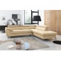 Canapé d'angle convertible en cuir italien de luxe 5/6 places FINLANDE avec coffre, beige, angle droit Canapé d'angle convertible en cuir italien de luxe 5/6 places FINLANDE avec coffre, beige, angle droit