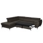 - Canapé d'angle convertible en cuir italien de luxe 5/6 places FINLANDE avec coffre, chocolat, angle gauche - Canapé d'angle convertible en cuir italien de luxe 5/6 places FINLANDE avec coffre, chocolat, angle gauche