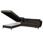 - Canapé d'angle convertible en cuir italien de luxe 5/6 places FINLANDE avec coffre, chocolat, angle gauche - Canapé d'angle convertible en cuir italien de luxe 5/6 places FINLANDE avec coffre, chocolat, angle gauche