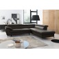 Canapé d'angle convertible en cuir italien de luxe 5/6 places FINLANDE avec coffre, chocolat, angle droit Canapé d'angle convertible en cuir italien de luxe 5/6 places FINLANDE avec coffre, chocolat, angle droit