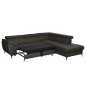 Canapé d'angle convertible en cuir italien de luxe 5/6 places FINLANDE avec coffre, chocolat, angle droit Canapé d'angle convertible en cuir italien de luxe 5/6 places FINLANDE avec coffre, chocolat, angle droit